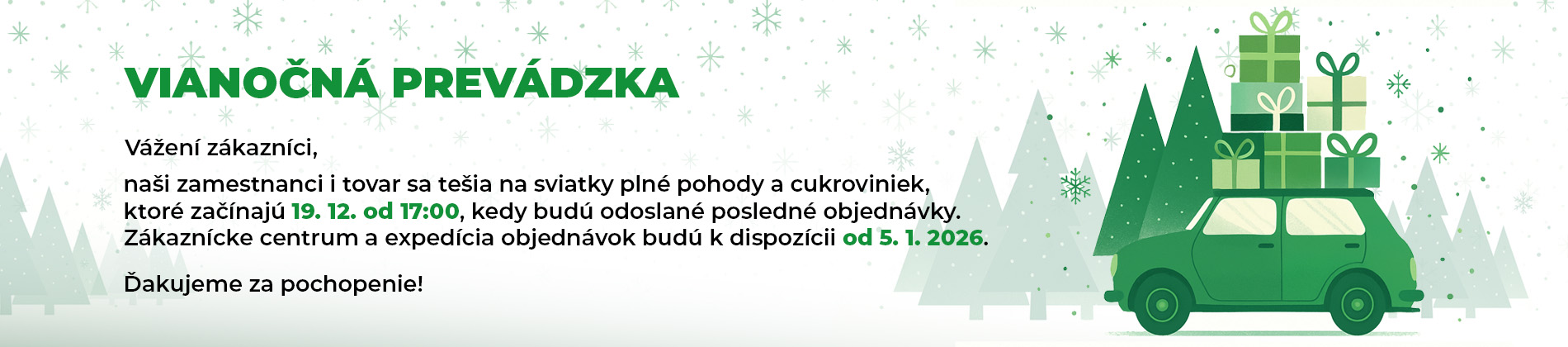 Prevádzka vianoce 2025