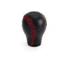 Hlavice řadicí páky kulatá černá s červeným prošitím                                                                                                                                                                                                           